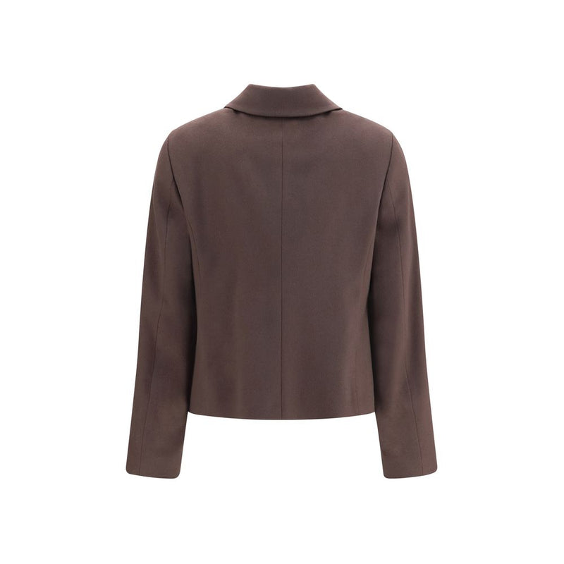 Lardini Brown Wool Oves Aries Full-Length Jacket
