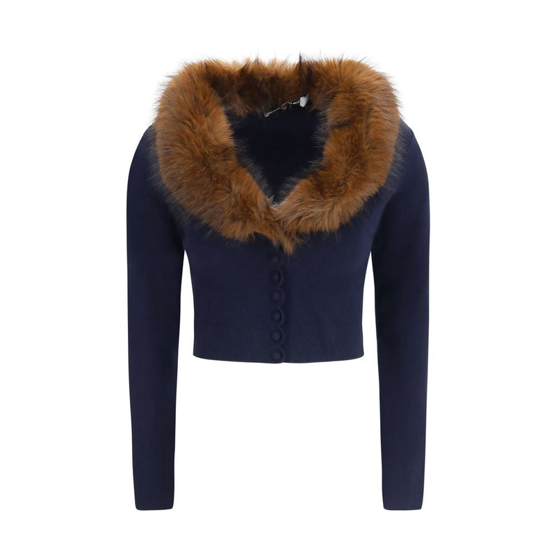 Self-Portrait Blue Wool Oves Aries Cardigan