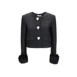 Veste Self-Portrait en polyester noir
