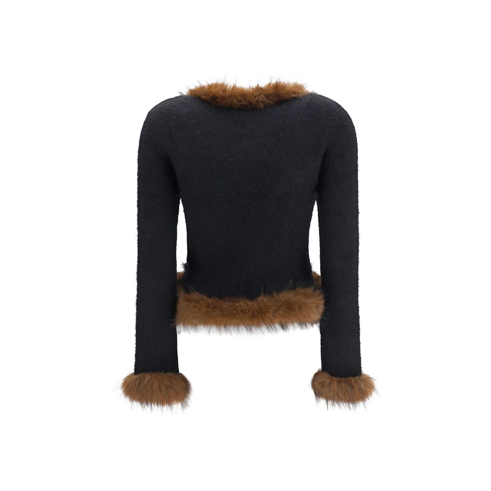 Cardigan Self-Portrait en coton bleu