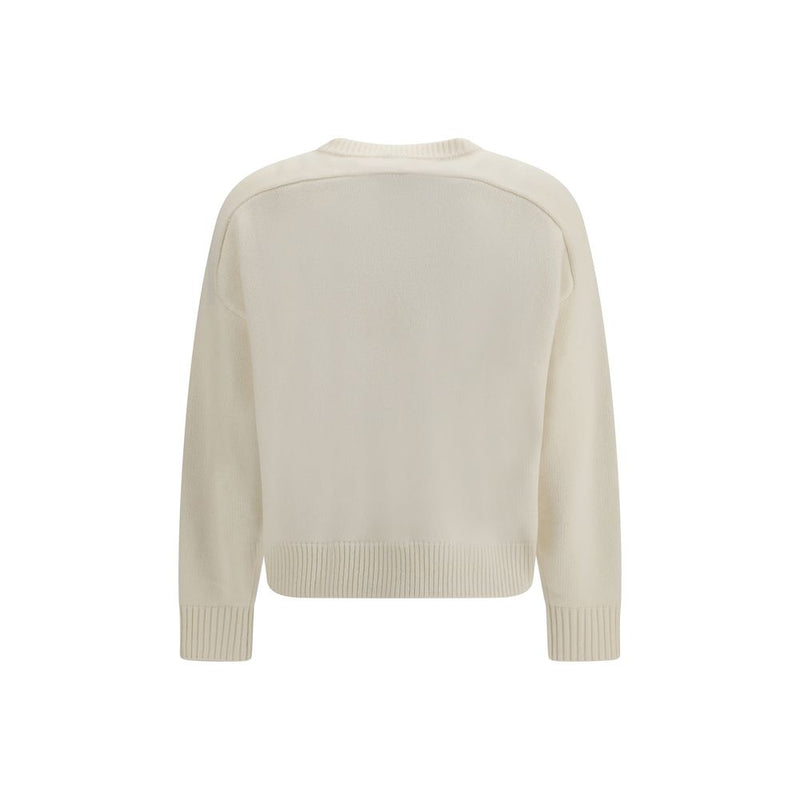 Loulou De Saison White Wool Oves Aries Sweatshirt