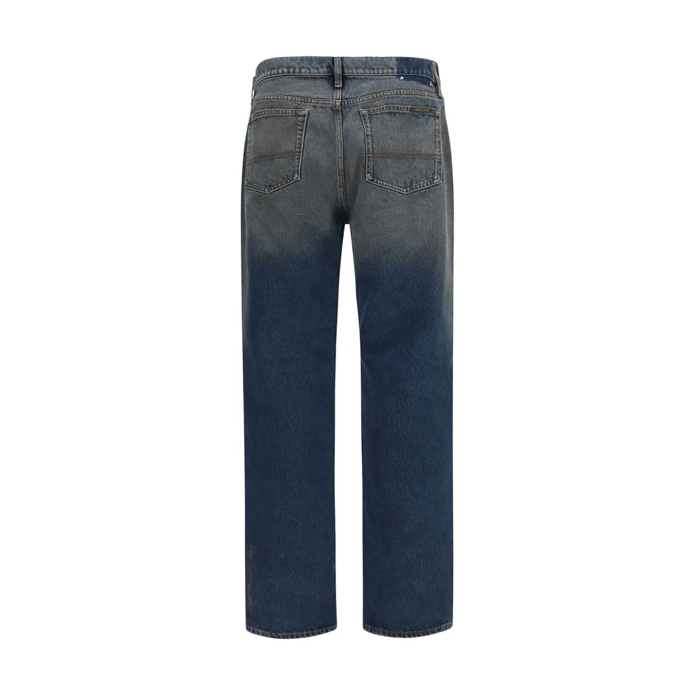 Golden Goose Blue Cotton Relaxed Fit Jeans