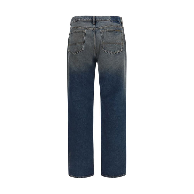 Golden Goose Blue Cotton Relaxed Fit Jeans