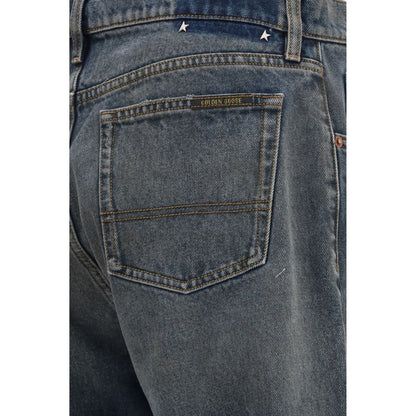 Golden Goose Blue Cotton Relaxed Fit Jeans