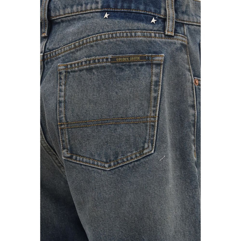Golden Goose Blue Cotton Relaxed Fit Jeans