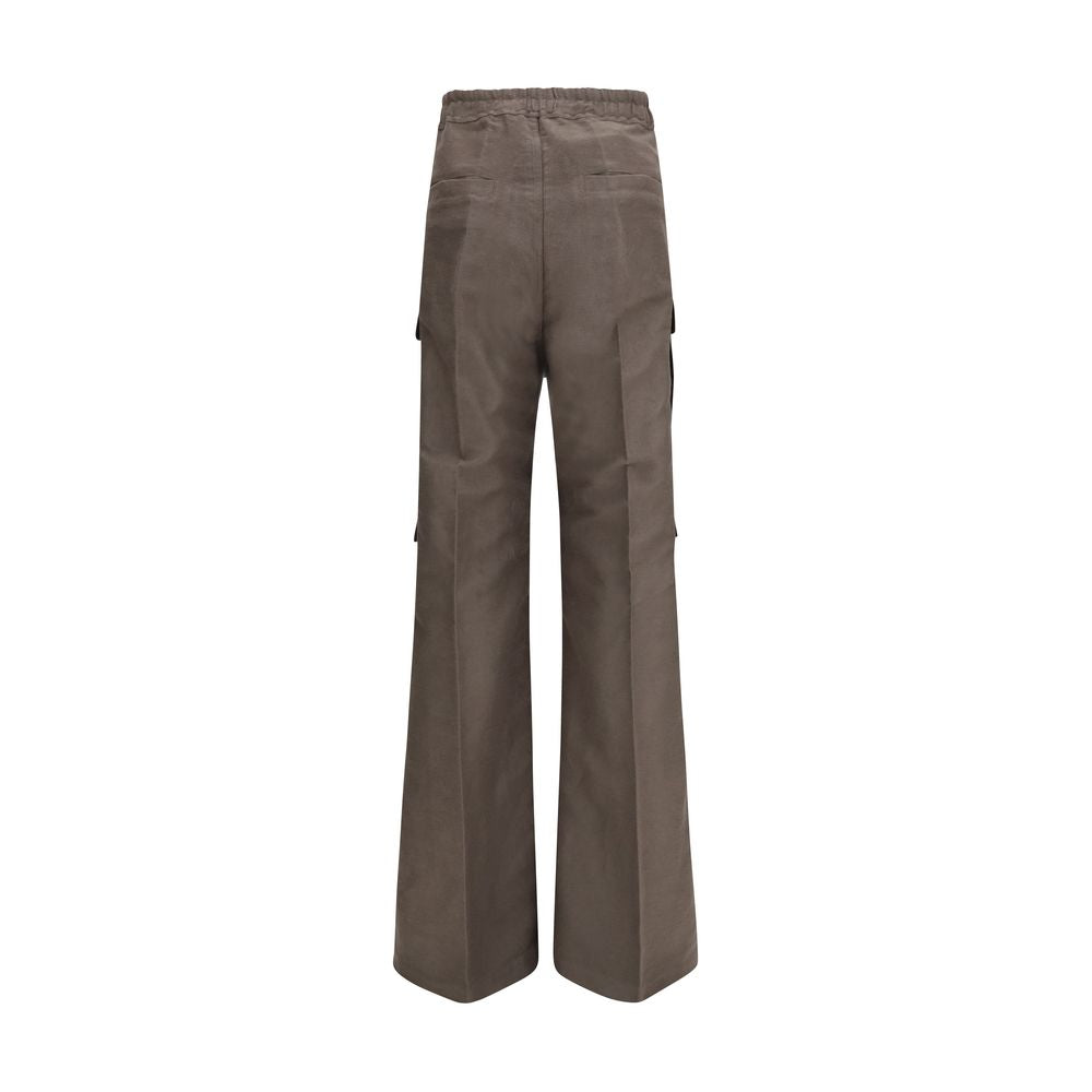 Pantalon cargo en ramie gris Rick Owens