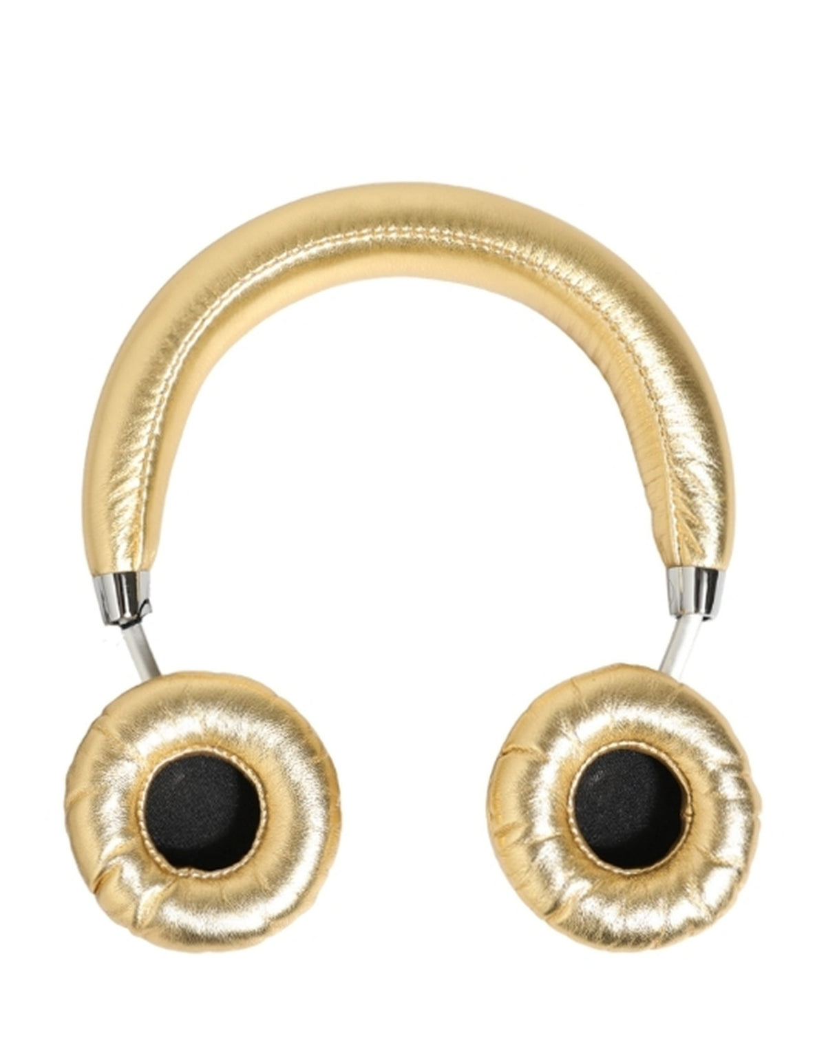Casque sans fil supra-auriculaire en cuir doré pour femme Dolce & Gabbana