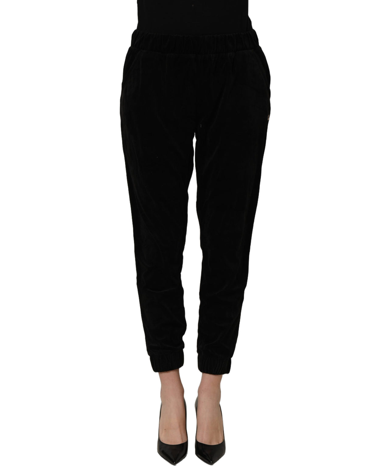 Pantalon fuselé court taille mi-haute gris foncé Juicy Couture