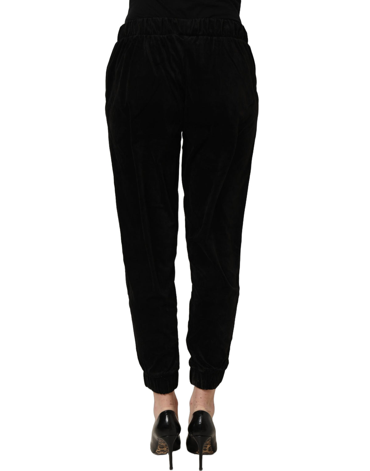 Pantalon fuselé court taille mi-haute gris foncé Juicy Couture