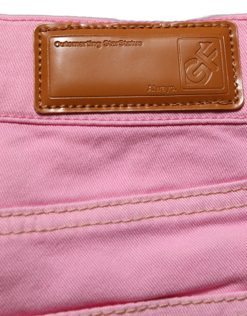 GF Ferre Pink Mid-Waisted Flared Denim Casual Jeans