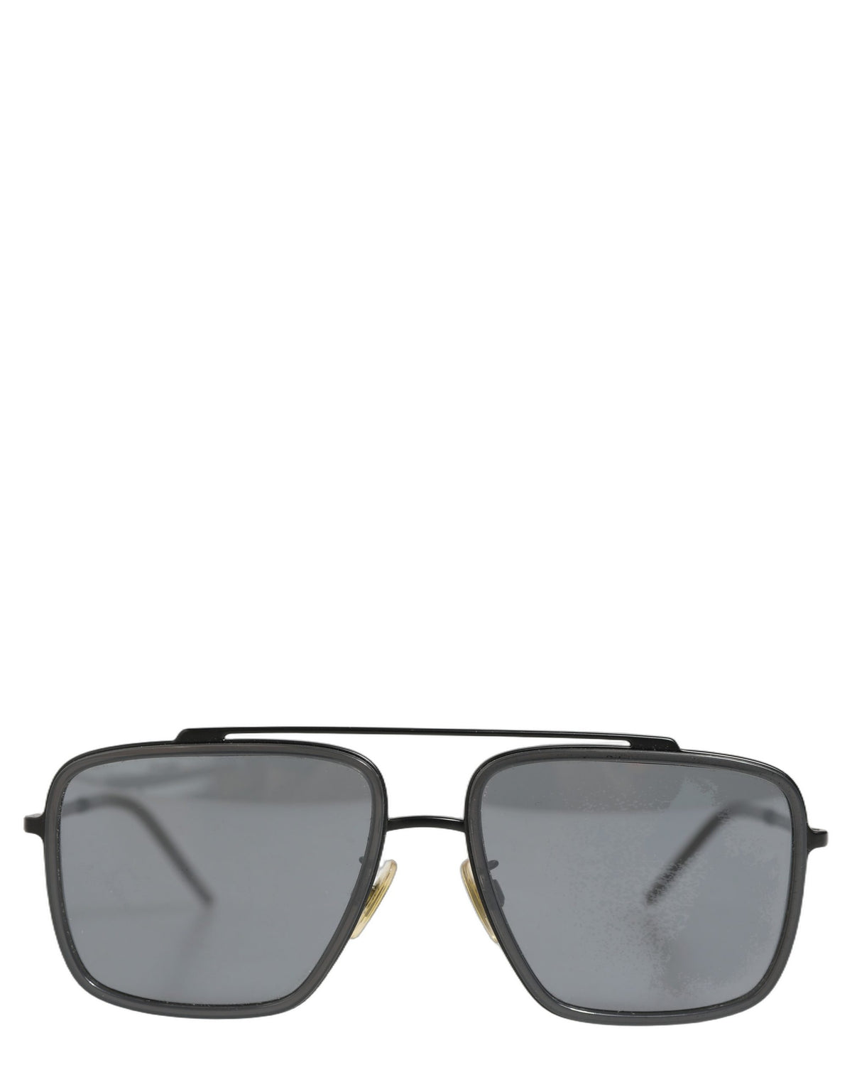 Dolce & Gabbana Femme DG2262 Lunettes de Soleil Carrées en Métal Noir
