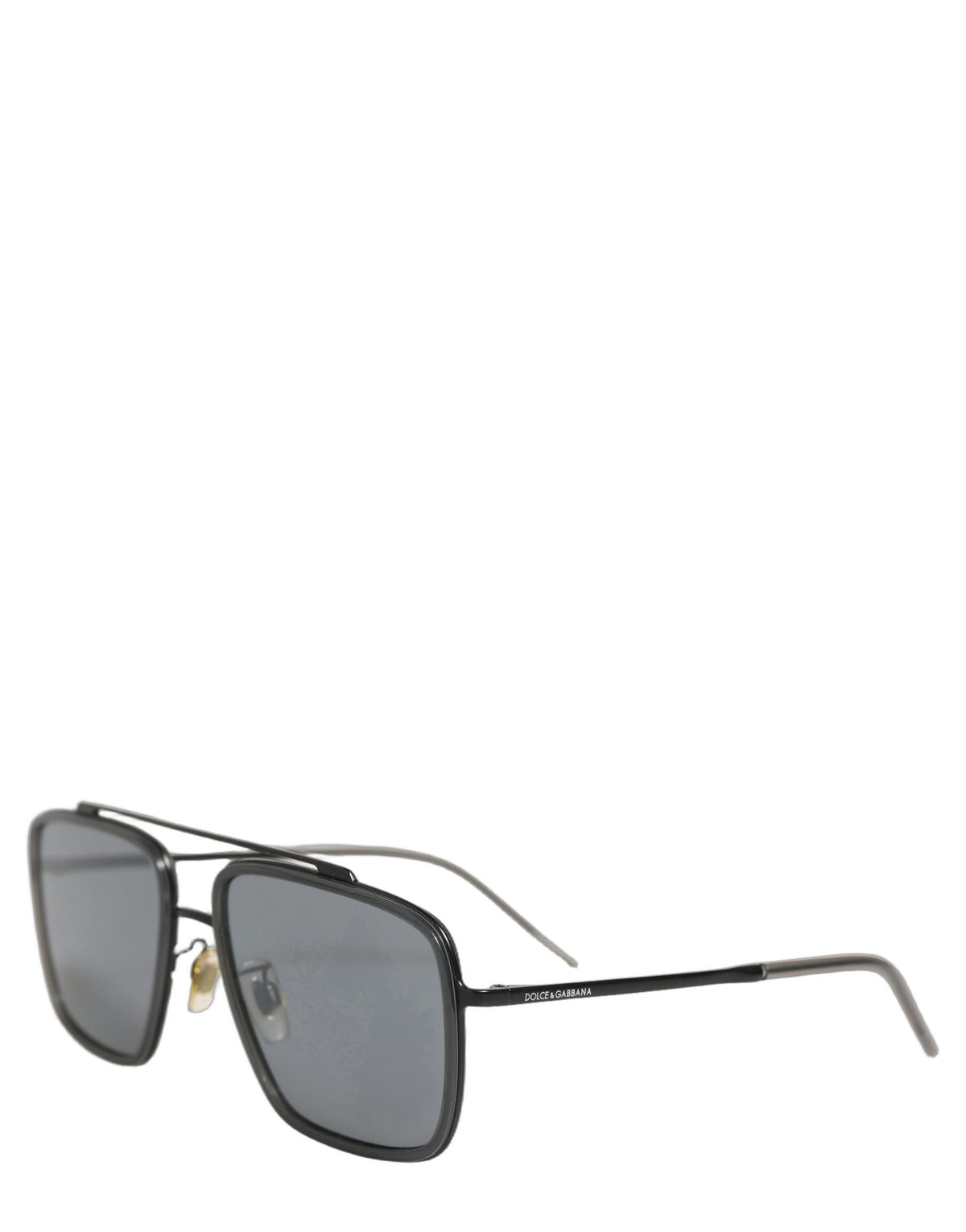 Dolce & Gabbana Femme DG2262 Lunettes de Soleil Carrées en Métal Noir