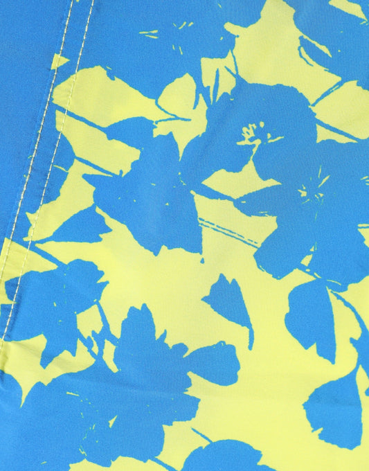 Dsquared² Blue Yellow Floral Boxer Shorts Beachwear Swimwear