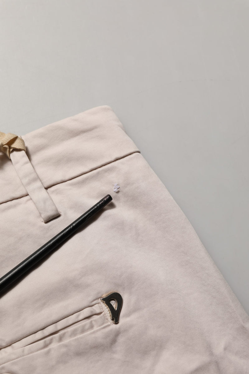 Dondup Beige Low Waist Tapered Women Cropped Trousers Pants