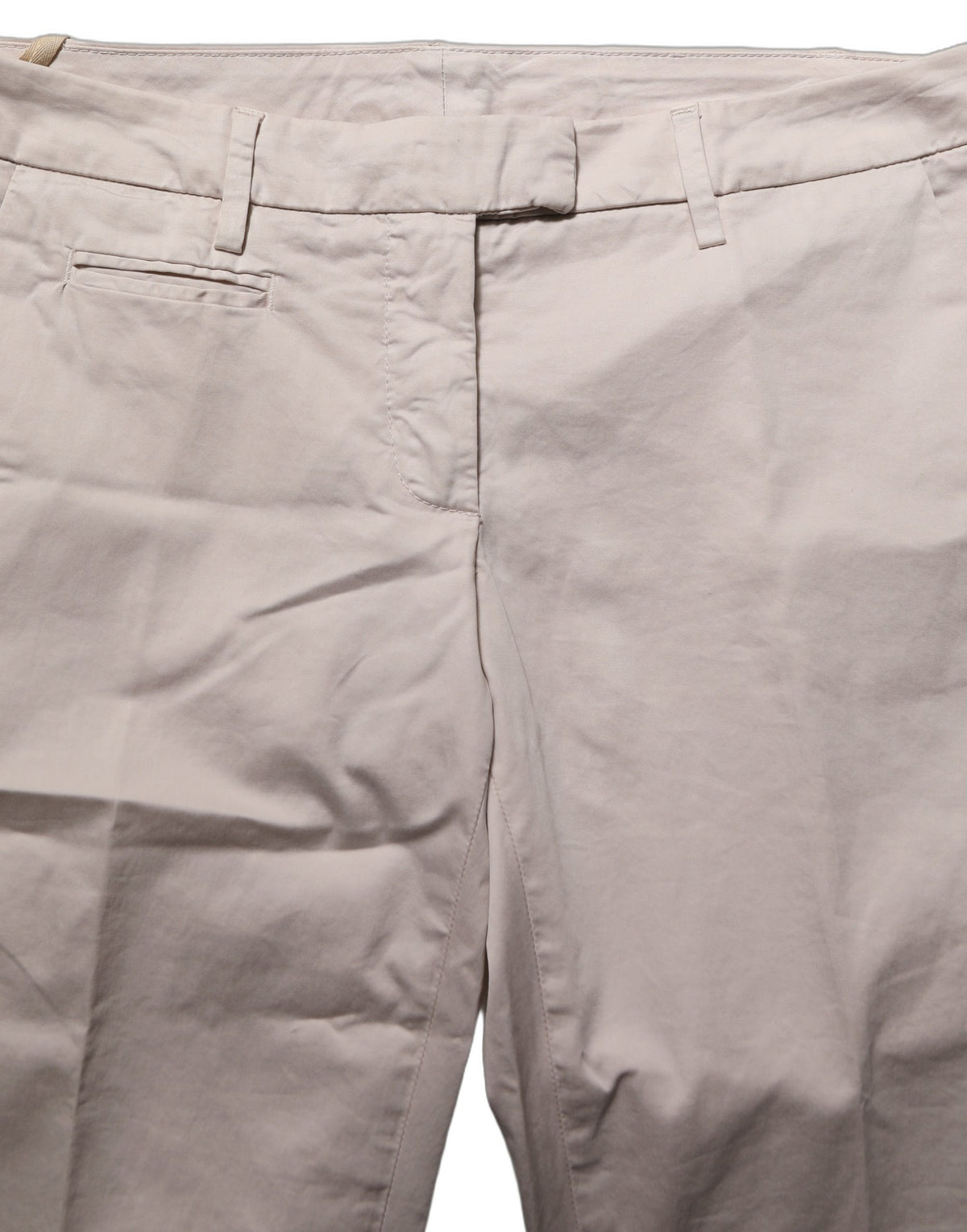 Pantalon carotte femme court taille basse beige Dondup