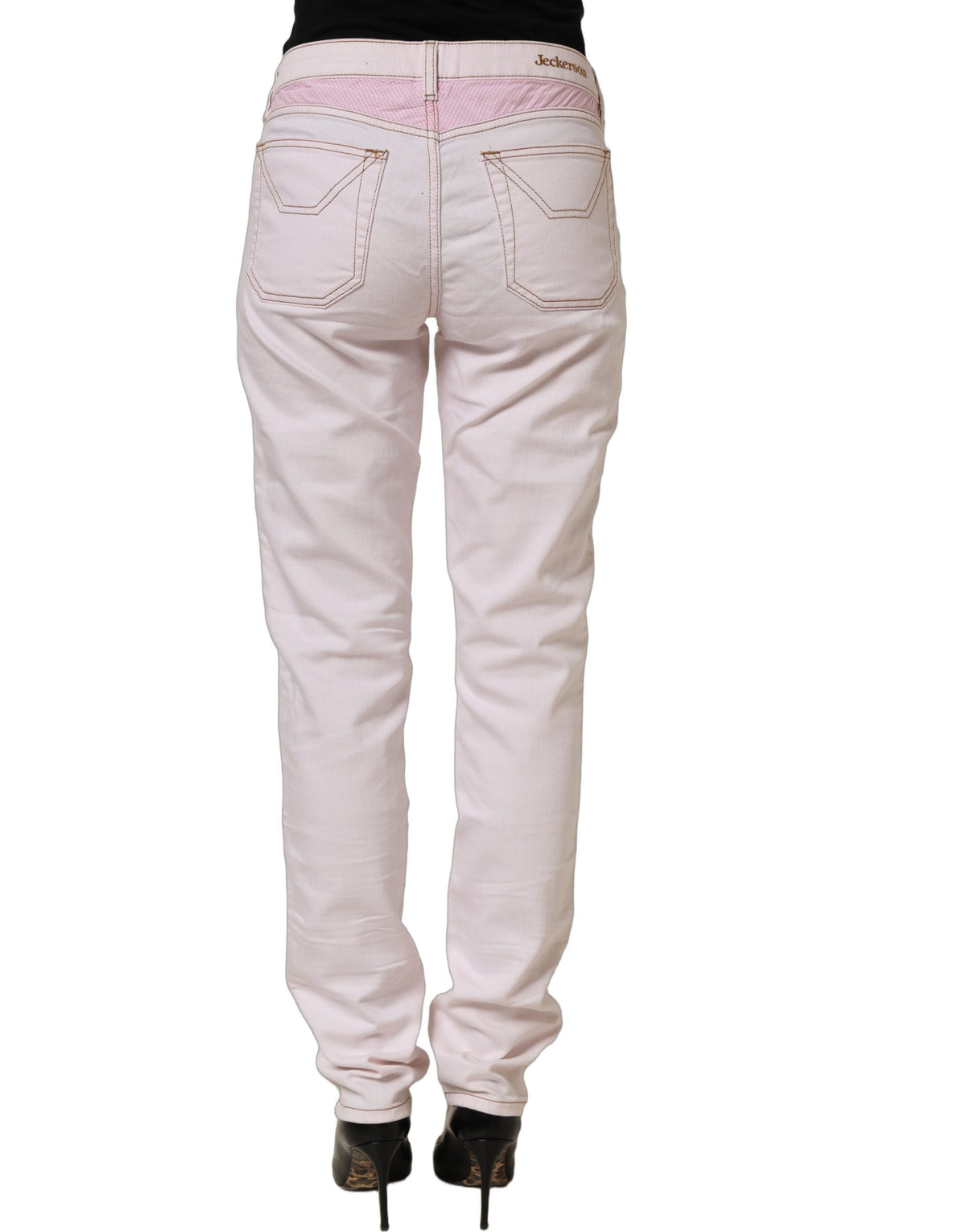 Jean en jean en coton rose clair taille mi-haute Jeckerson