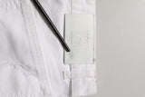 Jeans slim en denim de coton stretch blanc Pierre Balmain