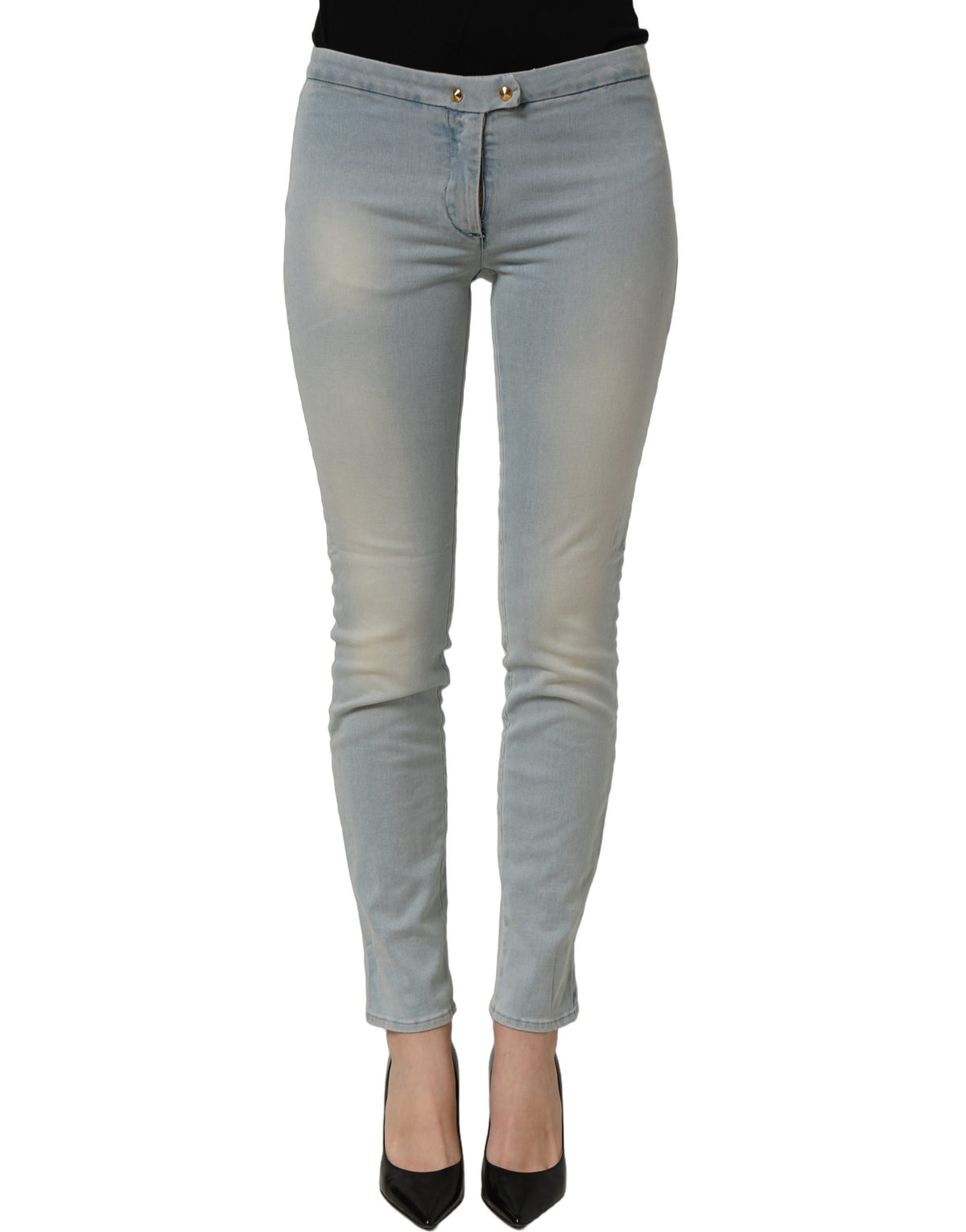 CYCLE Jean skinny en denim stretch délavé bleu clair pour femme