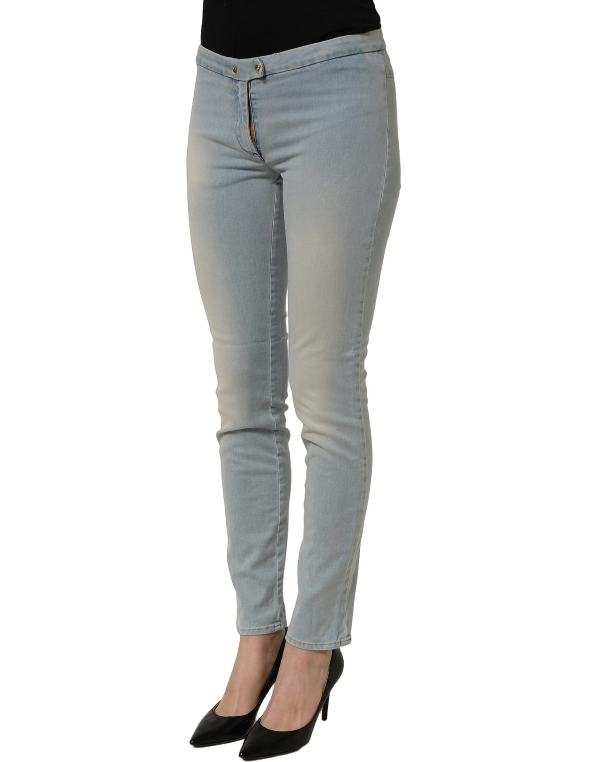 CYCLE Jean skinny en denim stretch délavé bleu clair pour femme