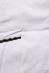 Pantalon blanc Gaudi en coton coupe droite écourtée taille mi-haute