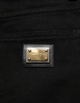 Dolce & Gabbana Black Cotton Stretch Straight Denim Jeans