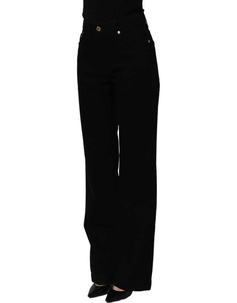 Dolce & Gabbana Black Cotton Stretch Straight Denim Jeans