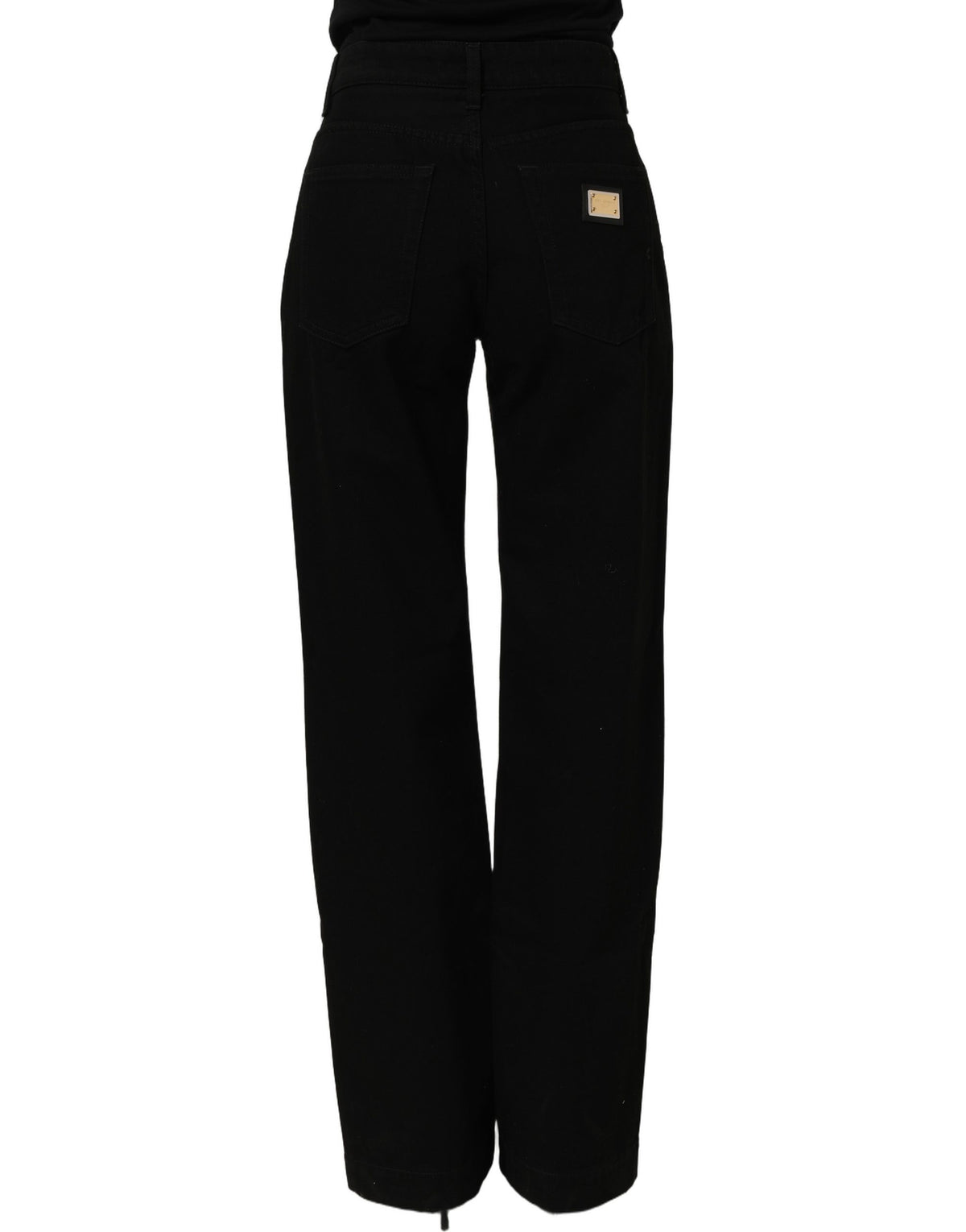 Dolce & Gabbana Black Cotton Stretch Straight Denim Jeans