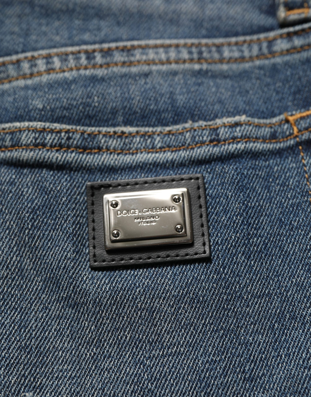Jean slim Dolce & Gabbana en denim stretch de coton bleu
