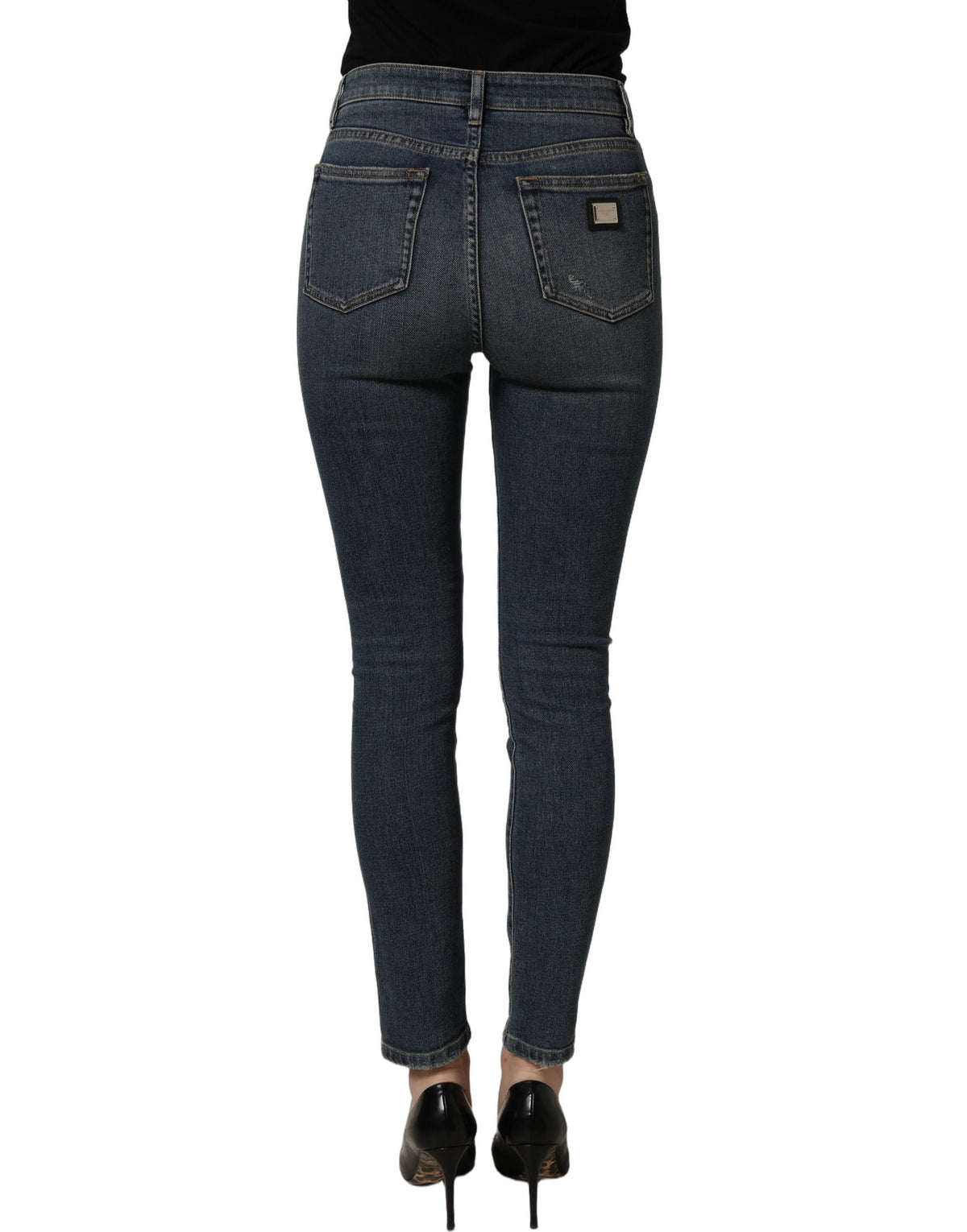 Jean slim Dolce & Gabbana en denim stretch de coton bleu