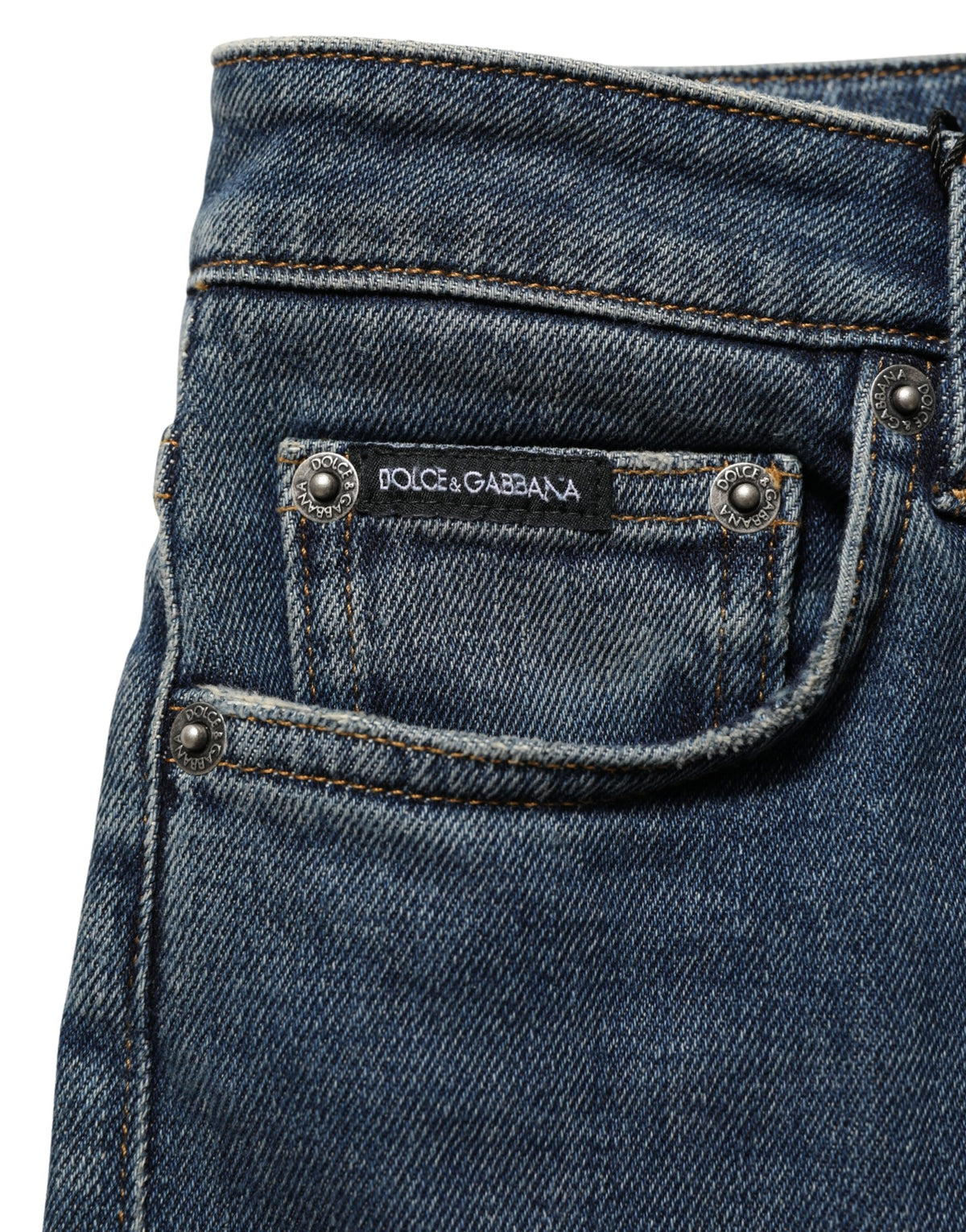 Jean slim Dolce & Gabbana en denim stretch de coton bleu