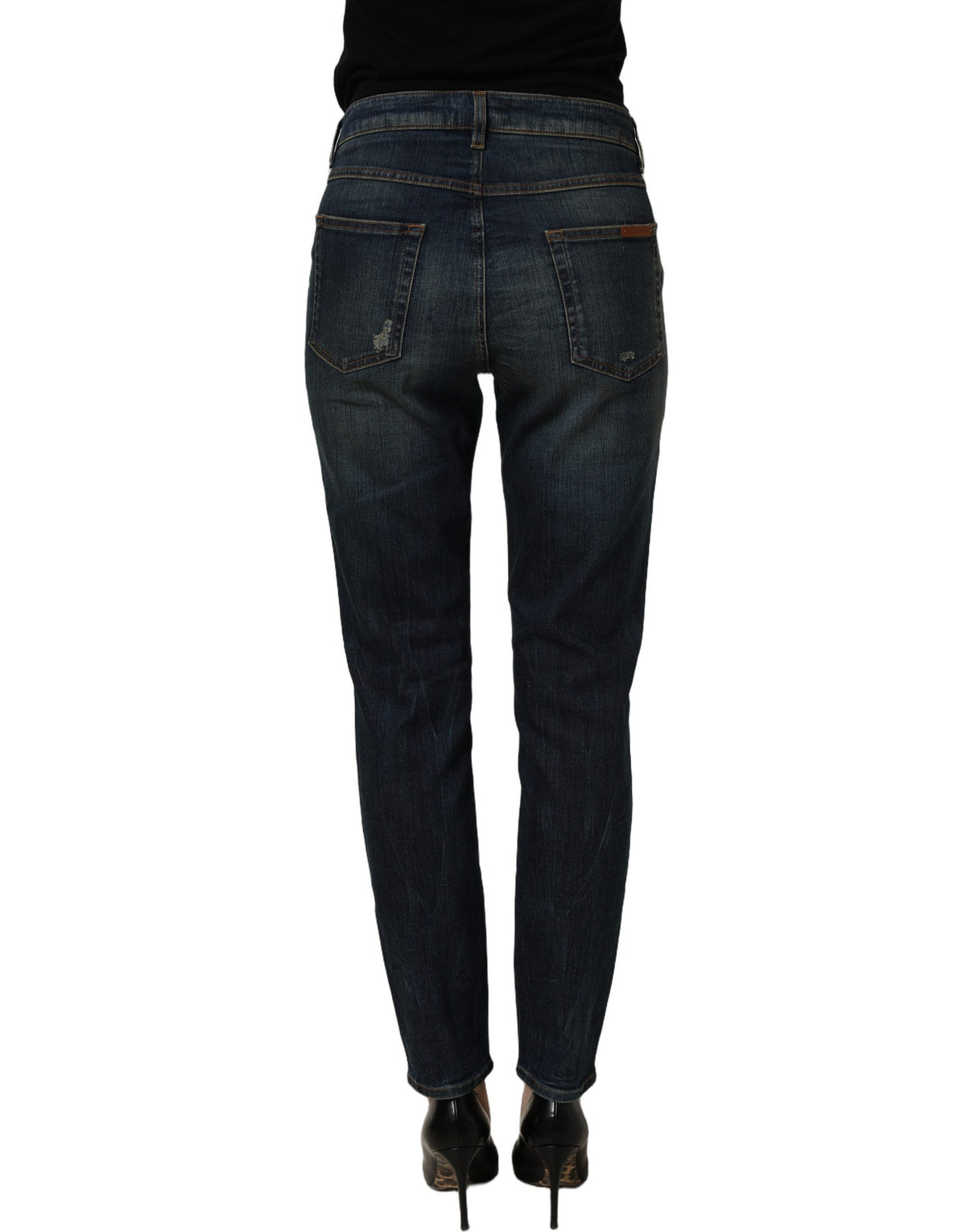 Jean slim en denim stretch de coton bleu Dolce & Gabbana