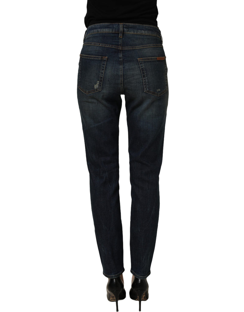 Dolce & Gabbana Blue Cotton Stretch Skinny Denim Jeans