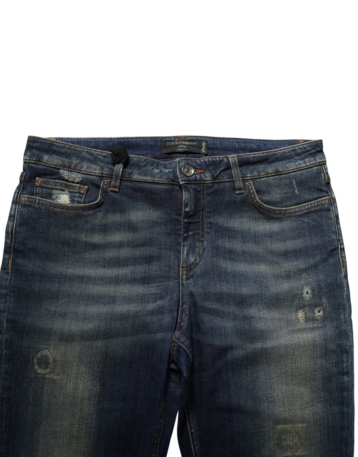 Jean slim en denim stretch de coton bleu Dolce & Gabbana