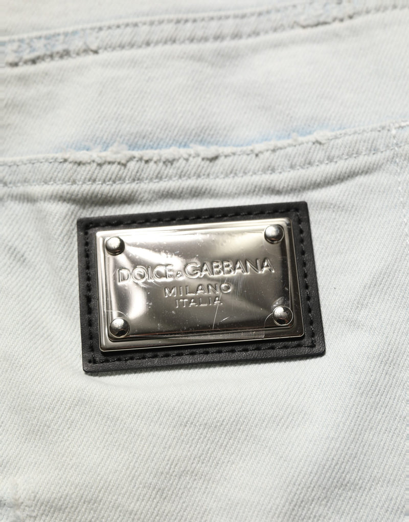 Dolce & Gabbana Light Blue Cotton Stretch Skinny Denim Jeans