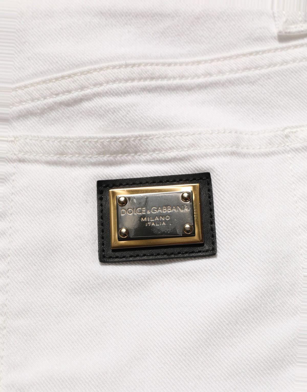 Jean slim Dolce & Gabbana en coton stretch blanc