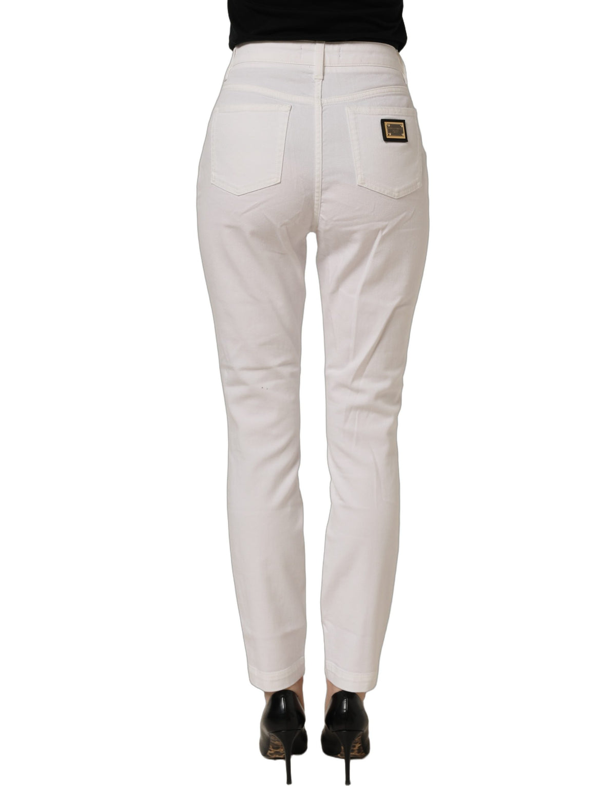 Jean slim Dolce & Gabbana en coton stretch blanc