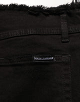 Jean slim en denim de coton noir Dolce & Gabbana