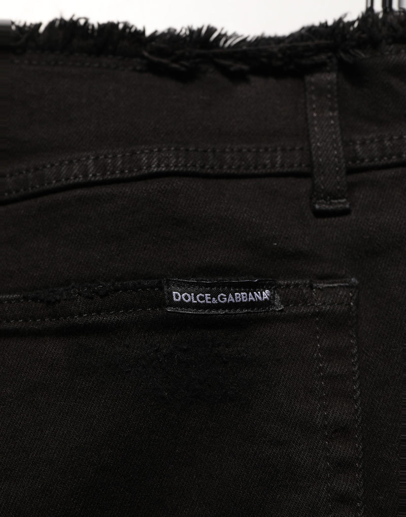 Dolce & Gabbana Black Cotton Skinny Denim Trouser Jeans