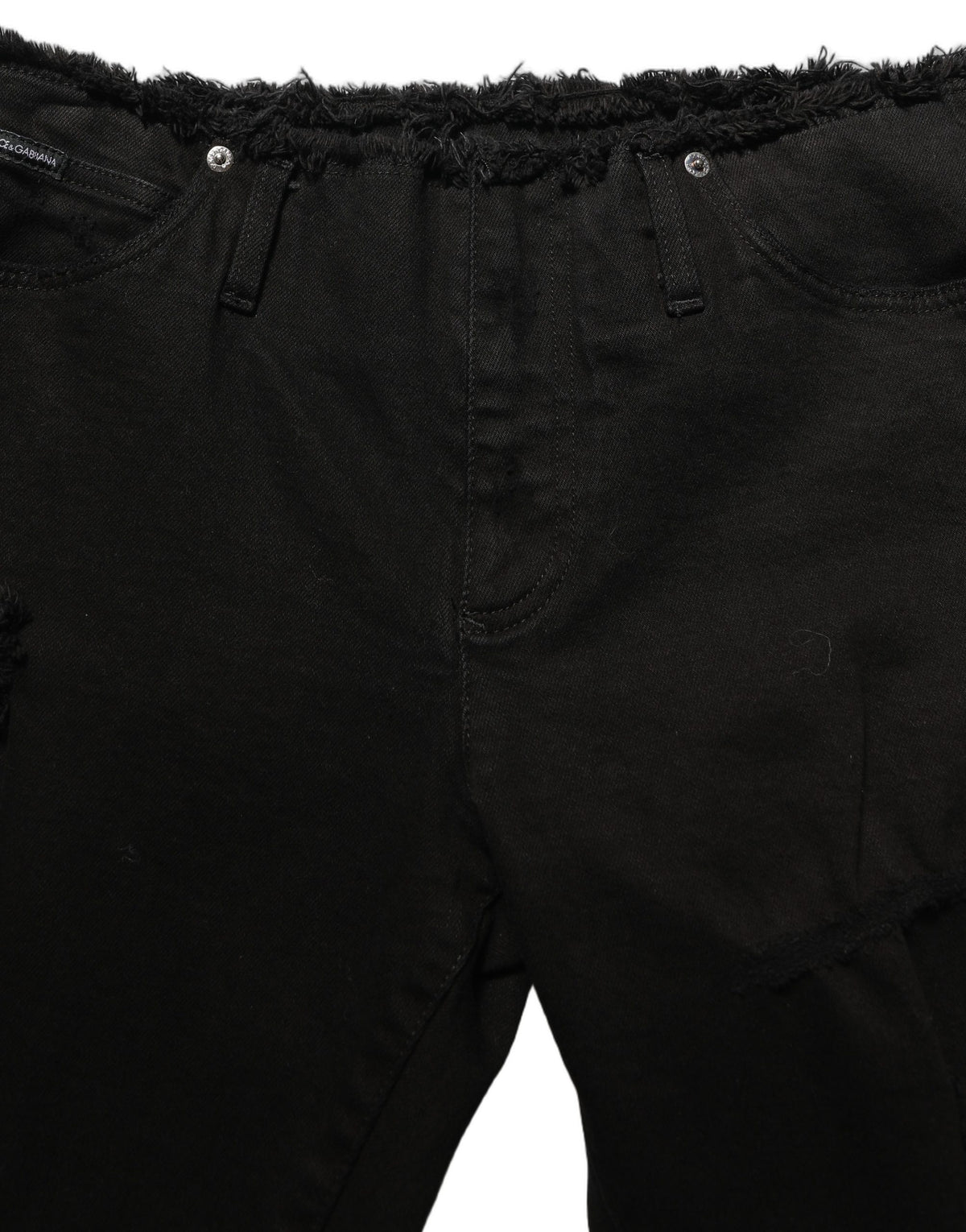 Jean slim en denim de coton noir Dolce & Gabbana