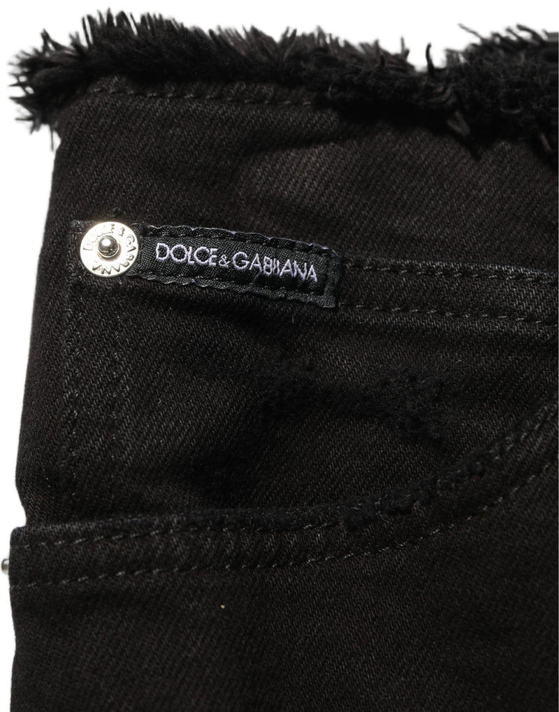 Dolce & Gabbana Black Cotton Skinny Denim Trouser Jeans