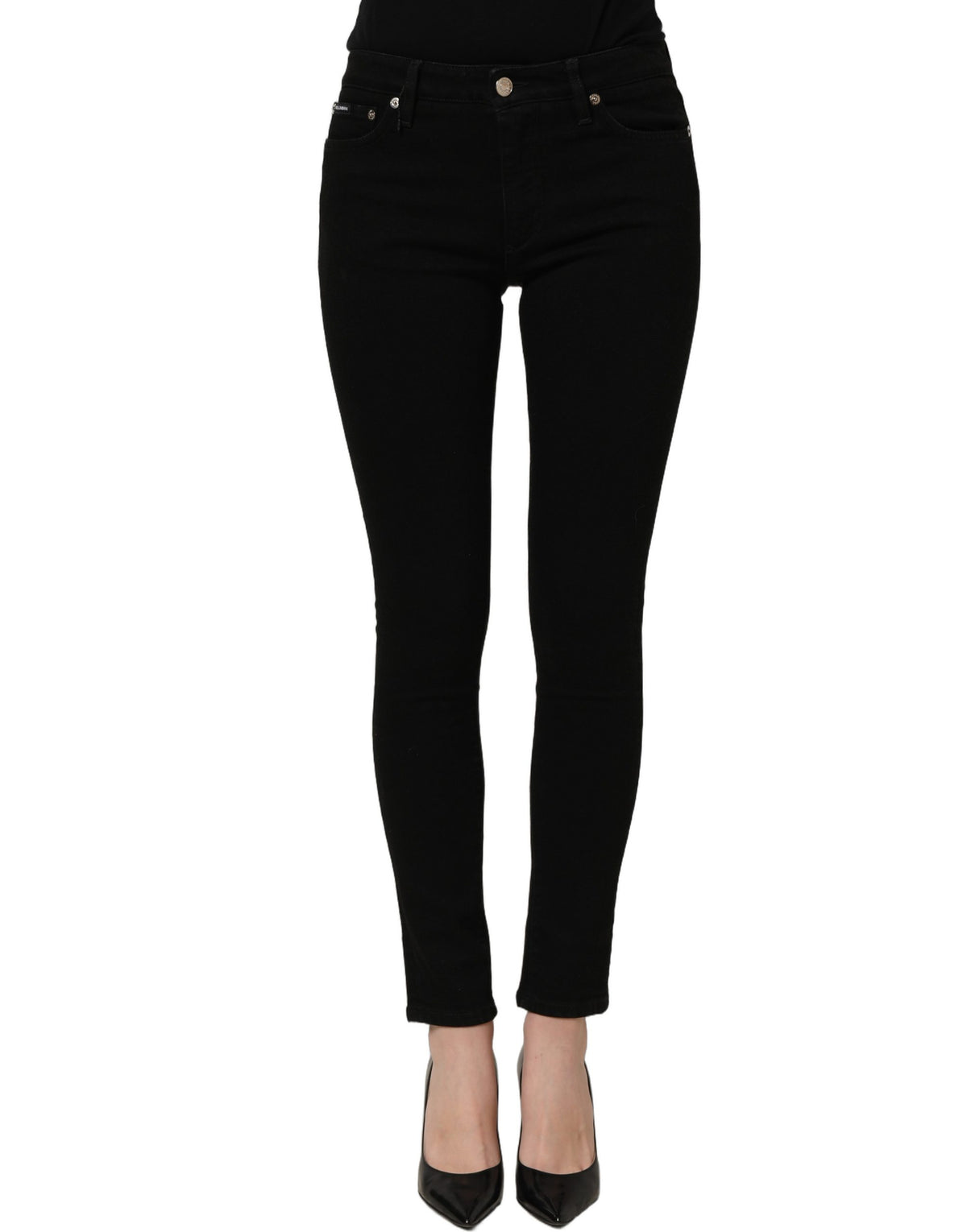 Jean slim en denim noir stretch Dolce & Gabbana