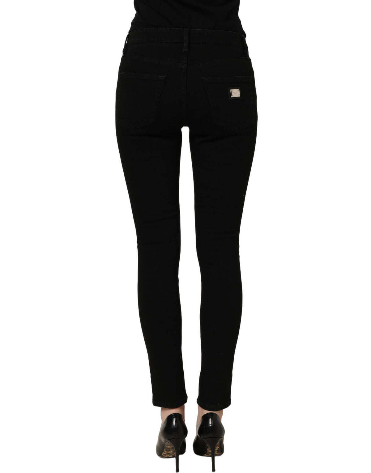 Jean slim en denim noir stretch Dolce & Gabbana