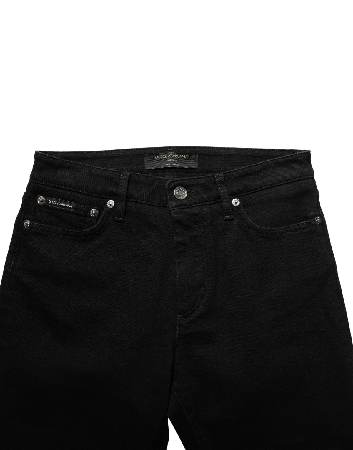 Jean slim en denim noir stretch Dolce & Gabbana