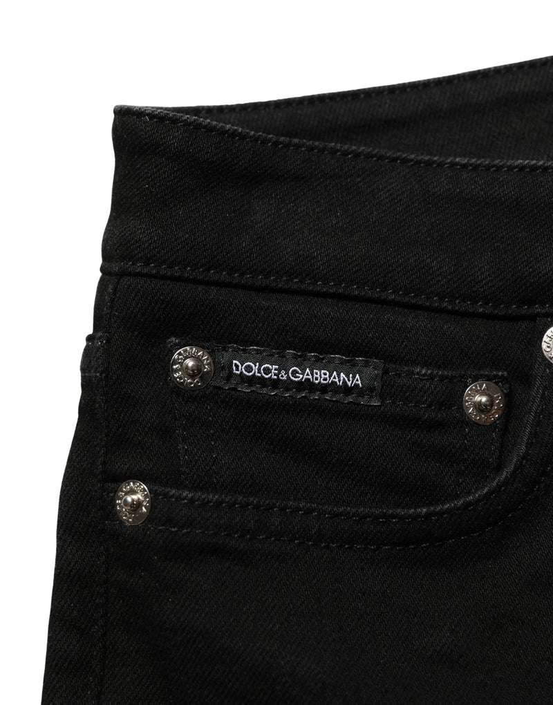 Dolce & Gabbana Black Cotton Stretch Skinny Denim Jeans