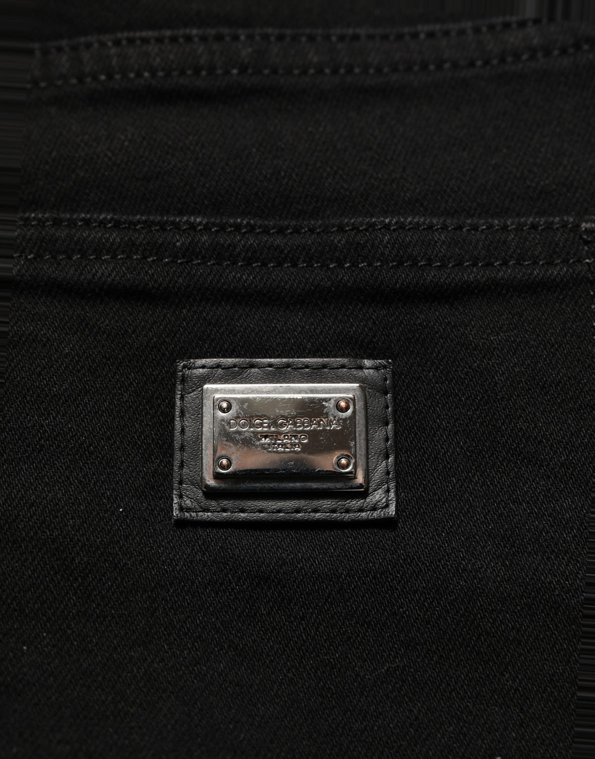 Jean slim en denim noir stretch Dolce & Gabbana