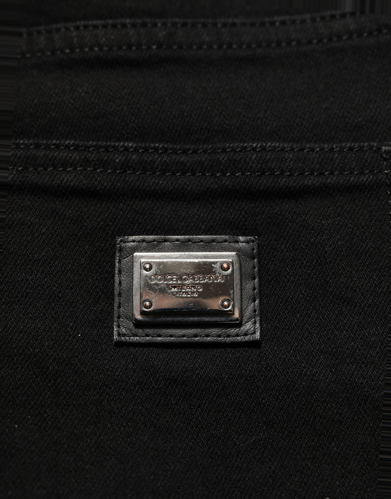 Dolce & Gabbana Black Cotton Stretch Skinny Denim Jeans