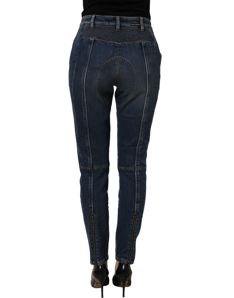 Dolce & Gabbana Dark Blue Cotton Stretch Skinny Denim Jeans