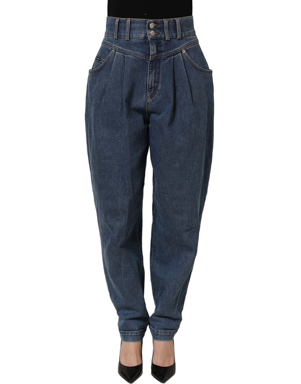 Jean en jean fuselé Dolce & Gabbana en coton stretch bleu foncé