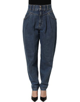 Jean en jean fuselé Dolce & Gabbana en coton stretch bleu foncé