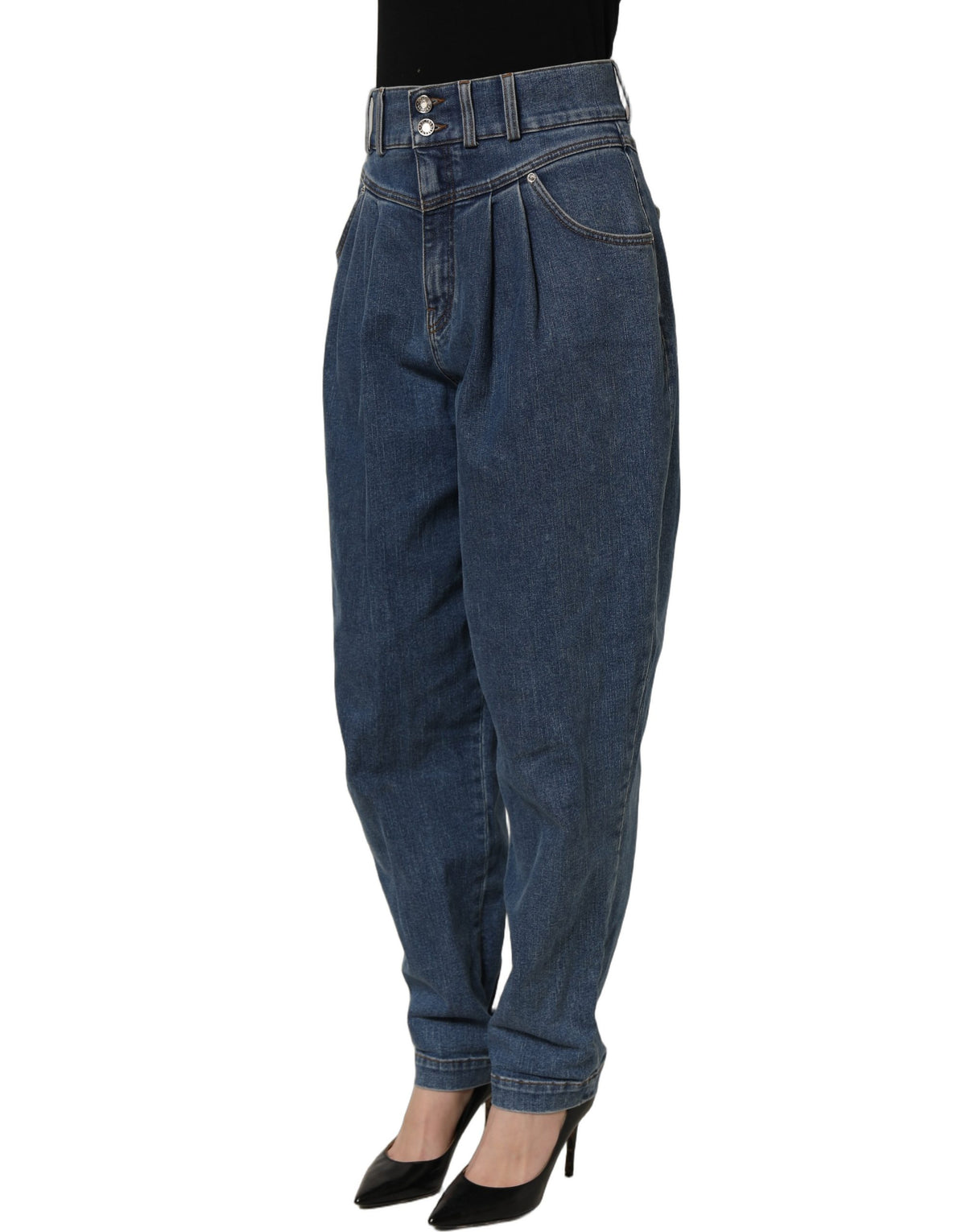 Jean en jean fuselé Dolce & Gabbana en coton stretch bleu foncé